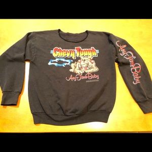 Vintage Black Chevy Tough Anytime Baby L Sweater